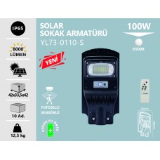 100W SOLAR SOKAK ARMATÜRÜ BEYAZ